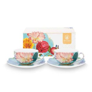 Pip Studio Kop en Schotel – Royal – Veelkleurig – 250ml – Set van 2 Pip Studio Kop en Schotel – Royal – Veelkleurig – 250ml – Set van 2