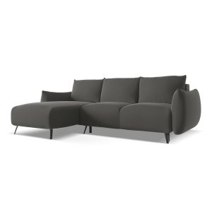 LaMiaSofa hoekbank links Genova – velours – staal – 242x162x86 LaMiaSofa hoekbank links Genova – velours – staal – 242x162x86