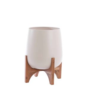 Light & Living bloempot Karuna – wit – Ø44cm