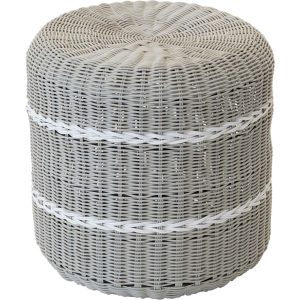 Lesli Living poef Saigon – grijs – Ø41x40cm Lesli Living poef Saigon – grijs – Ø41x40cm
