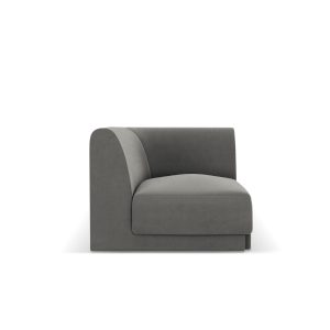 Micadoni Hoekmodule Miley flueel lichtgrijs – 90x90x70cm