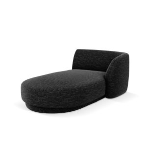 Micadoni rechter chaise longue Miley 2-zits, structurele stof antracie Micadoni rechter chaise longue Miley 2-zits, structurele stof antracie