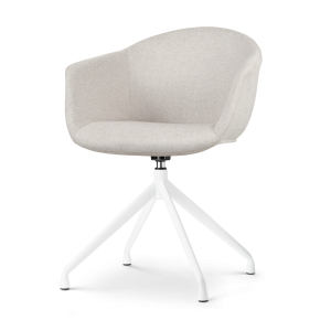 Nolon Nola-Otis Eetkamerstoel Beige – Draaibaar Wit Onderstel Nolon Nola-Otis Eetkamerstoel Beige – Draaibaar Wit Onderstel