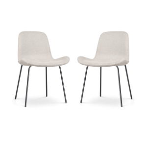 Nolon Nora-Fé Eetkamerstoelen Set van 2 – Beige – Zwarte Poten Nolon Nora-Fé Eetkamerstoelen Set van 2 – Beige – Zwarte Poten