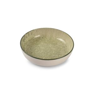 Ona – Diep bord 18,5xH5cm groen Gravel – Set van 6 Ona – Diep bord 18,5xH5cm groen Gravel – Set van 6