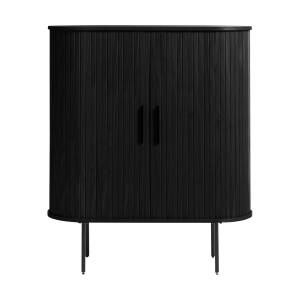 Olivine Lenn Ovale Houten Opbergkast – B 100 cm – Zwart Olivine Lenn Ovale Houten Opbergkast – B 100 cm – Zwart