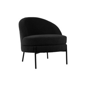 Leitmotiv stoel Noble Teddy Curl – zwart – 75x73x73cm Leitmotiv stoel Noble Teddy Curl – zwart – 75x73x73cm