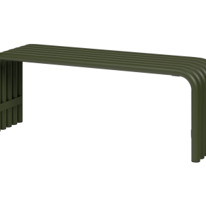 noo.ma Nokk Bench – Forest Green metalen designbank 115x33x44 cm noo.ma Nokk Bench – Forest Green metalen designbank 115x33x44 cm