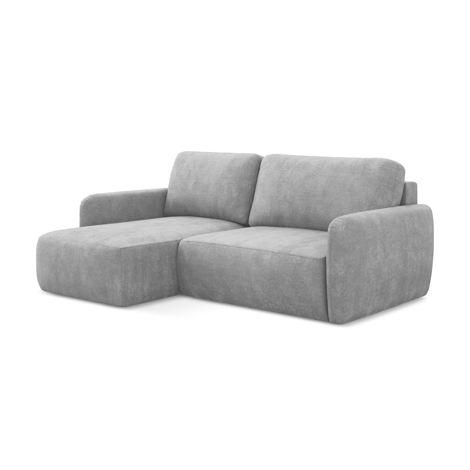 LaMiaSofa hoekbank links Corle - chenille stof - lichtgrijs - 207x148x