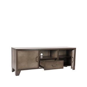 LABEL51 Tv-meubel Fence – Grijs Metaal – 150x40x55cm LABEL51 Tv-meubel Fence – Grijs Metaal – 150x40x55cm