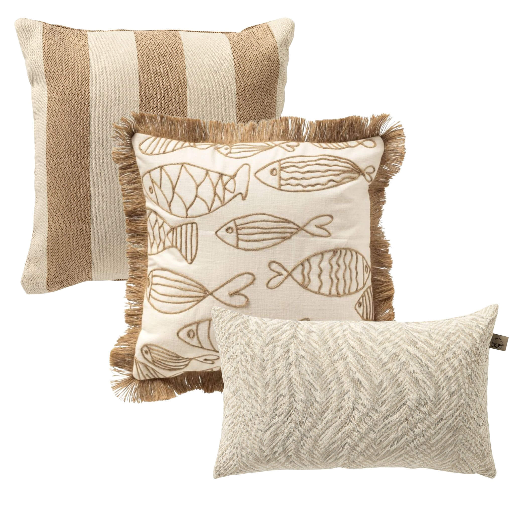 KUSSENSET - 3-delig - Dune Catch - 45x45 cm, 30x50 cm - inclusief binn