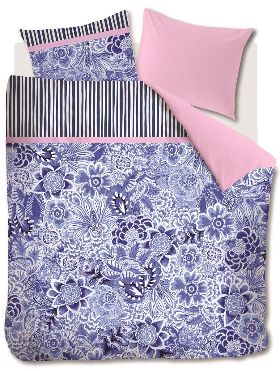Oilily Florence dekbedovertrek - Tweepersoons - 240x240/220 cm - Blauw