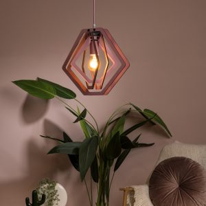 Lucide hanglamp MAURO – 1xE27 – Roze Lucide hanglamp MAURO – 1xE27 – Roze