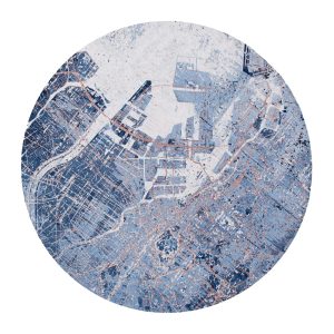 Louis De Poortere vloerkleed Conductive Blue – blauw – 240x240cm Louis De Poortere vloerkleed Conductive Blue – blauw – 240x240cm