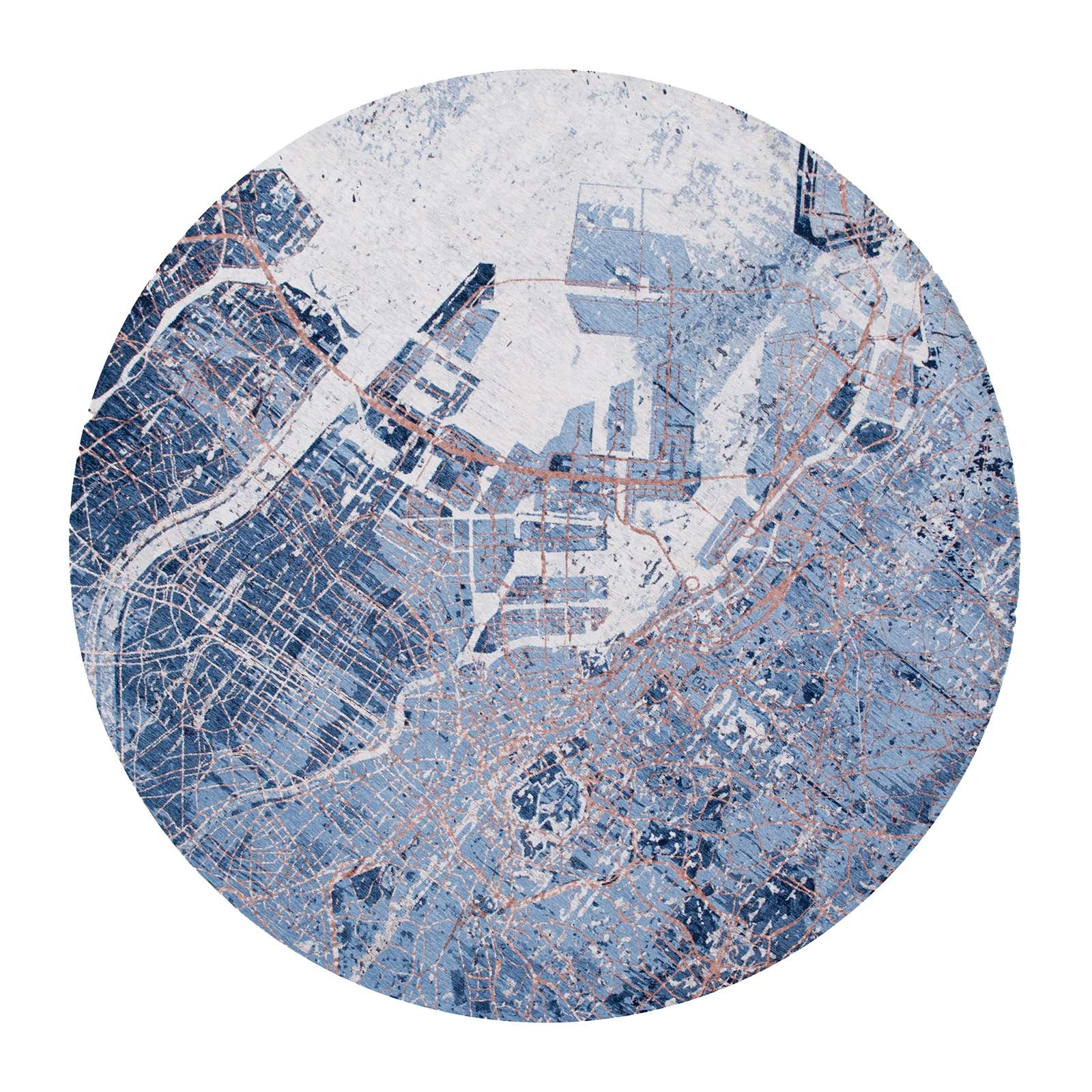 Louis De Poortere vloerkleed Conductive Blue - blauw - 240x240cm
