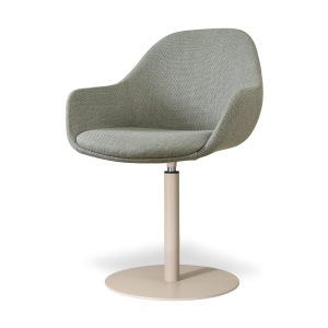 Nolon Niva-Mae tulp eetkamerstoel saliegroen – beige onderstel Nolon Niva-Mae tulp eetkamerstoel saliegroen – beige onderstel