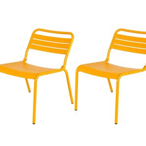 MaximaVida metalen loungestoel Max okergeel – doos per 2 stuks MaximaVida metalen loungestoel Max okergeel – doos per 2 stuks