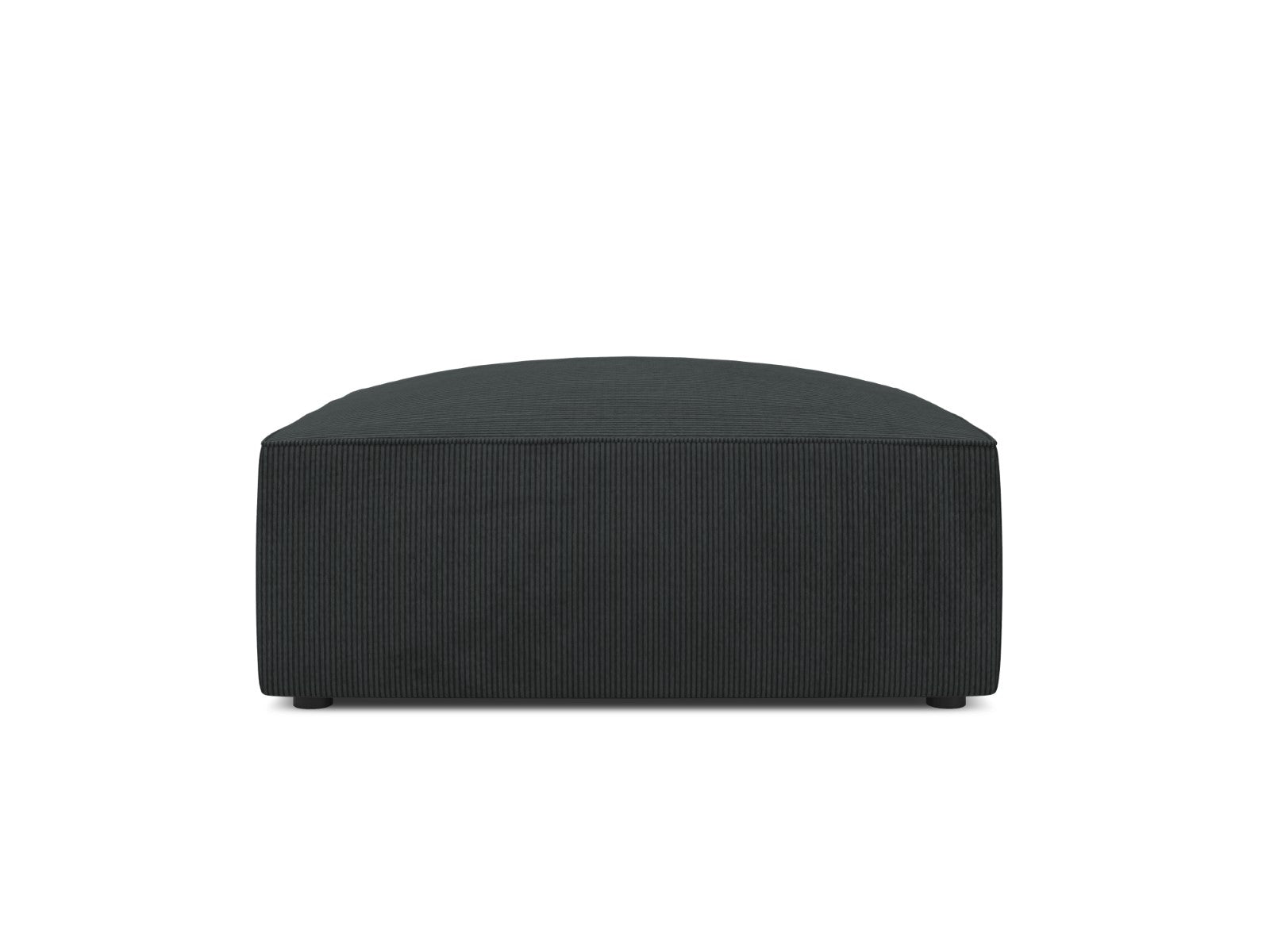 Micadoni Poef Ruby ribfluwelen, zwart - 93x93x40cm