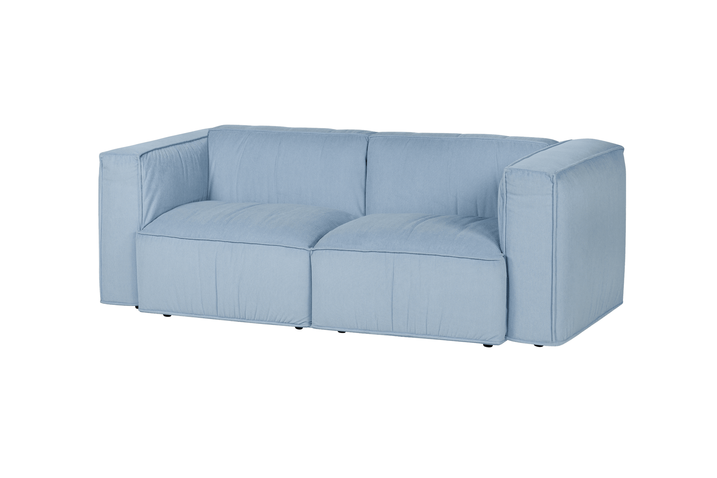 noo.ma Lobi 2-zits bank - babyblauw corduroy, soft zitcomfort