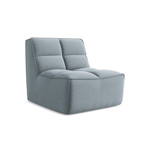 LaMiaSofa Bankmodule midden Belluno – velours – lichtblauw – 80x93x75