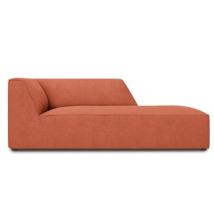 Micadoni rechter chaise longue Ruby structurele stof, koraal – 180x93x Micadoni rechter chaise longue Ruby structurele stof, koraal – 180x93x