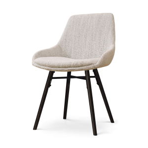 Nolon Nena-Isa Eetkamerstoel Beige Gemêleerd – Zwarte Houten Poten Nolon Nena-Isa Eetkamerstoel Beige Gemêleerd – Zwarte Houten Poten