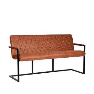 LABEL51 Eetkamerbank Denmark – Cognac – 155x62x86cm LABEL51 Eetkamerbank Denmark – Cognac – 155x62x86cm