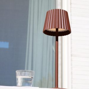 Lucide tafellamp JUSTINE – Geïntegreerde LED – Roest bruin