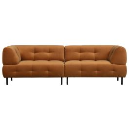 WOOOD Lloyd 4-Zitsbank Fluweel Cinnamon