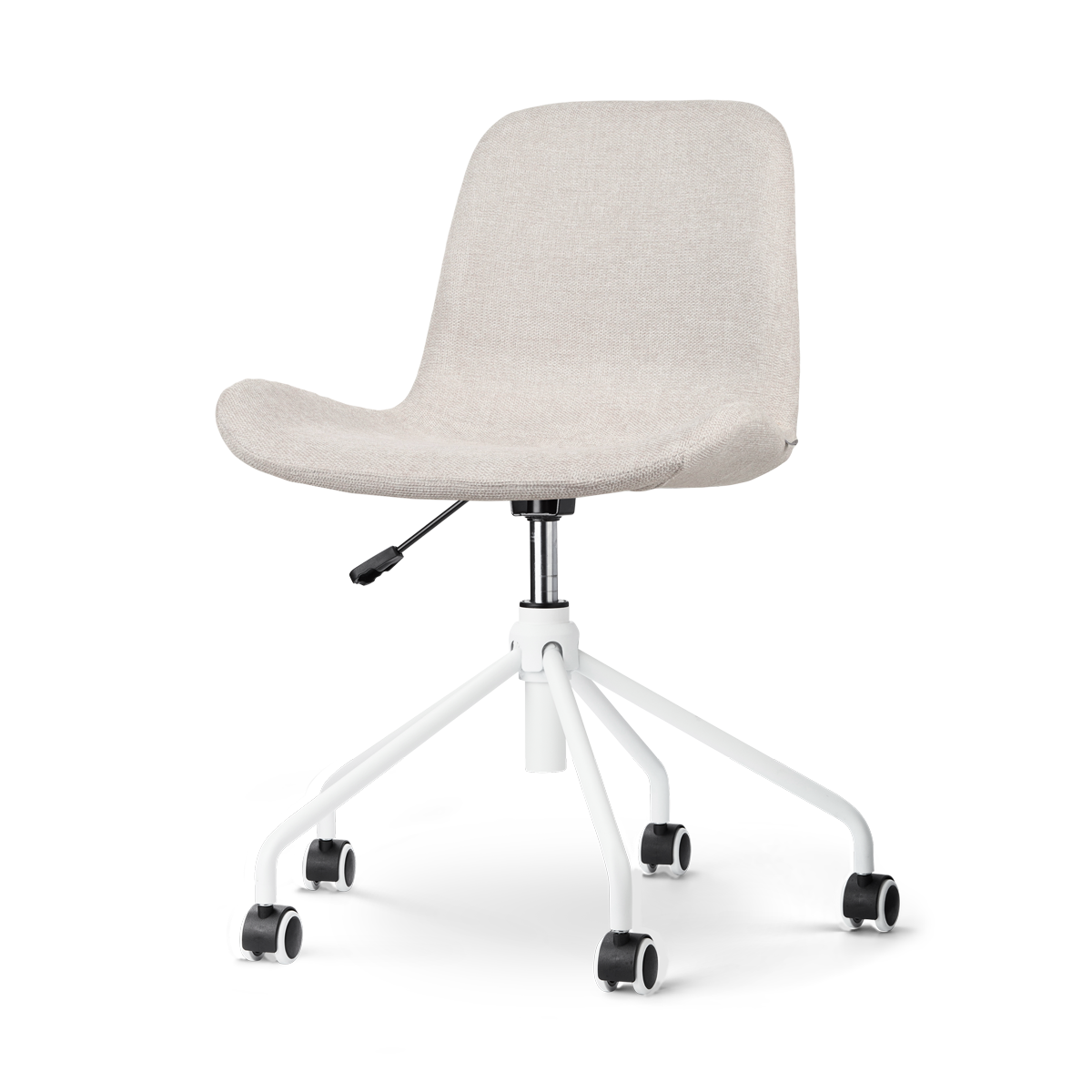 Nolon Nout-Fé Bureaustoel Beige - Stof - Wit Onderstel