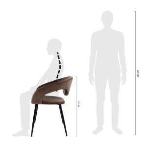 Kick eetkamerstoel Lenn Velvet – Taupe Kick eetkamerstoel Lenn Velvet – Taupe
