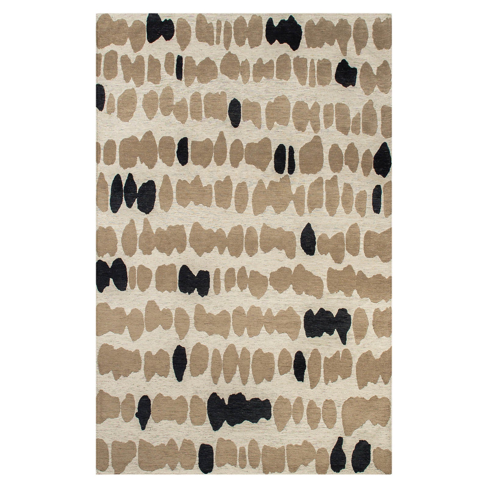 Lola&Moi vloerkleed Men In Black - zwart - 140x200cm