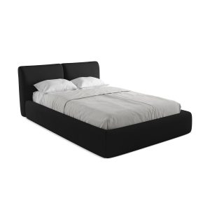 LaMiaSofa Bed met opbergruimte Milano – chenille stof – zwart – 160×22 LaMiaSofa Bed met opbergruimte Milano – chenille stof – zwart – 160×22