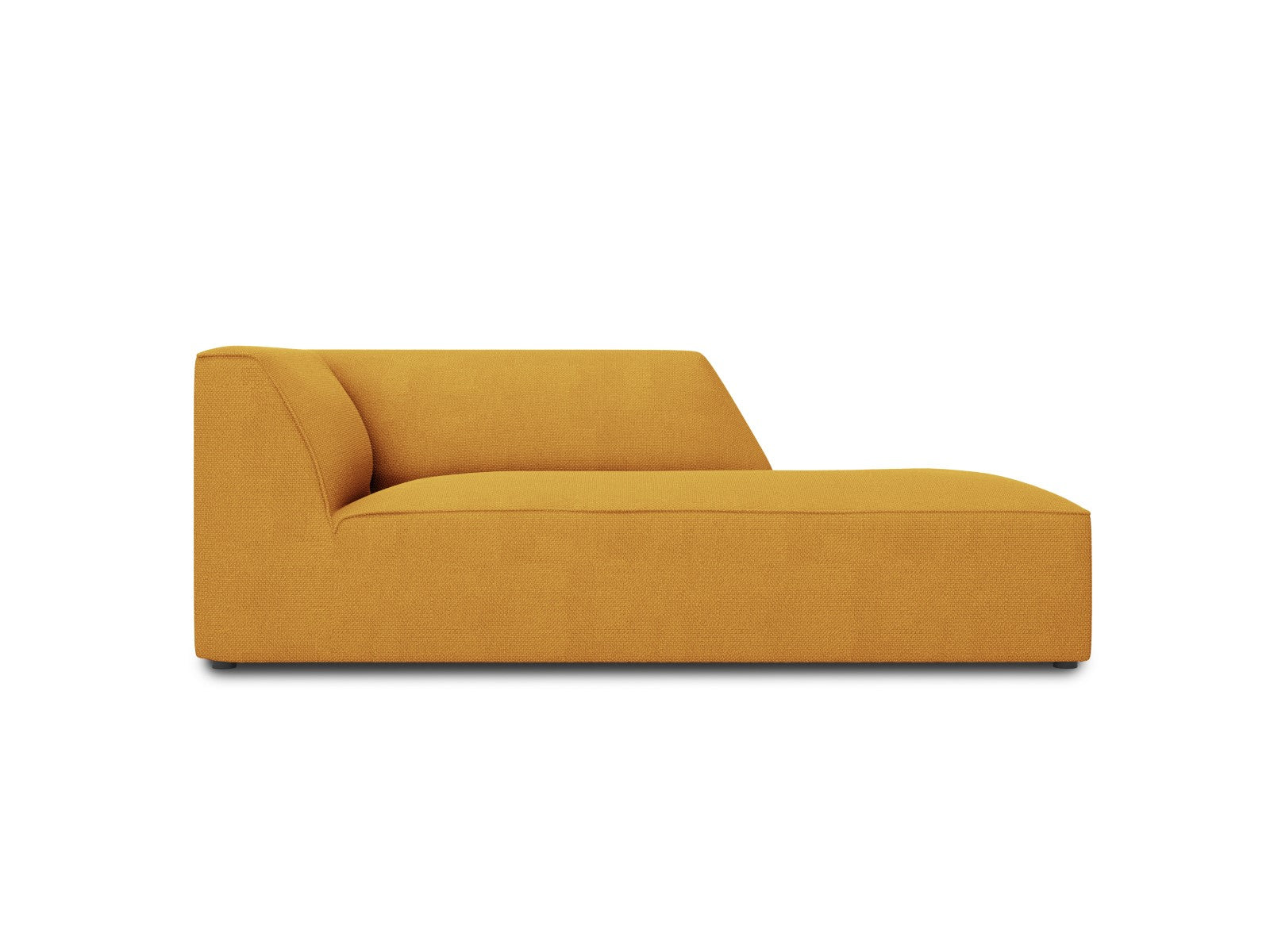 Micadoni rechter chaise longue Ruby structurele stof, geel - 180x93x69