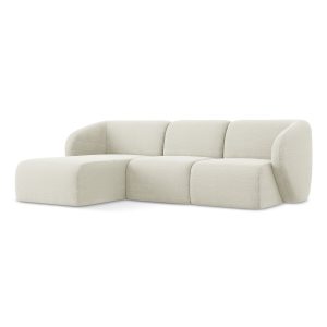 LaMiaSofa hoekbank links Cervo – bouclé – zand – 248x166x98