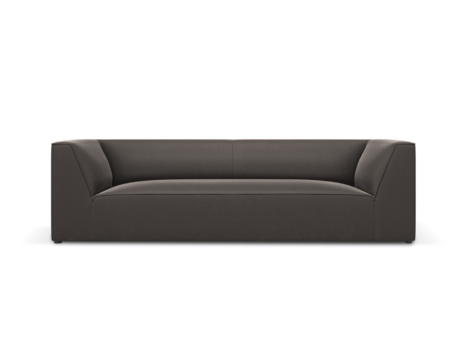 Micadoni Bank Ruby 3-zits, flueel, donkergrijs - 93x232x69cm
