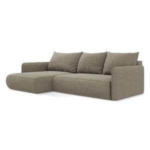 LaMiaSofa hoekbank links Palermo – textuurstof – donkerbeige – 240×148 LaMiaSofa hoekbank links Palermo – textuurstof – donkerbeige – 240×148