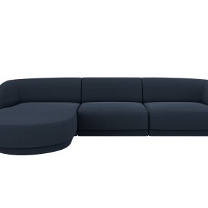 Micadoni Poef Miley 4-zits, boucle donkerblauw – 156x255x70cm Micadoni Poef Miley 4-zits, boucle donkerblauw – 156x255x70cm