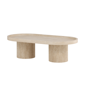 Nest living Micah Houten Salontafel Beige – 120 x 60 cm Nest living Micah Houten Salontafel Beige – 120 x 60 cm