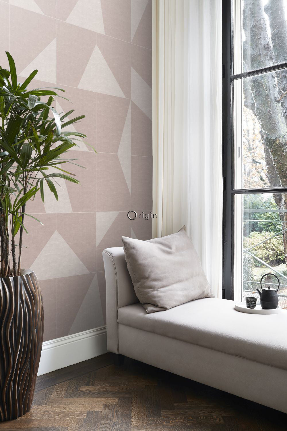 Origin Wallcoverings fotobehang grafisch motief oudroze - 200 x 300 cm