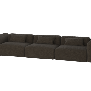 noo.ma Yaro 4-zits bank – Chocolate Brown Bouclé, polyester bekleding, noo.ma Yaro 4-zits bank – Chocolate Brown Bouclé, polyester bekleding,