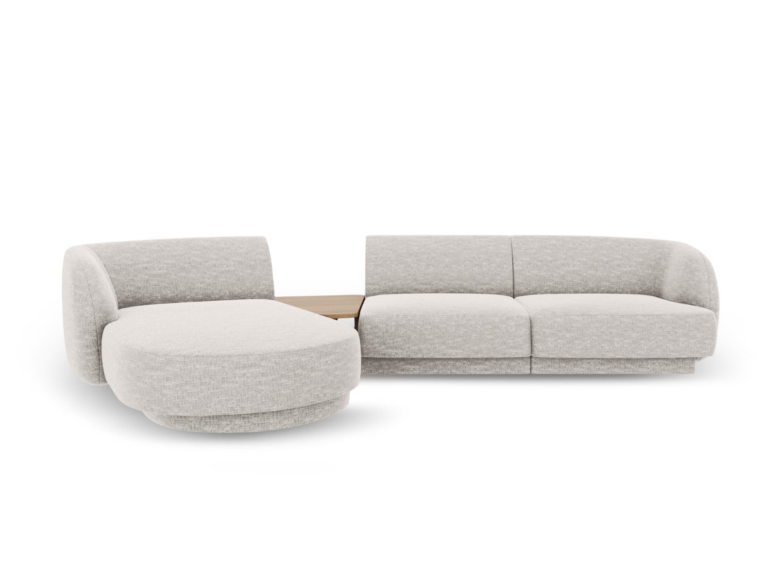 Micadoni linker modulaire bank Miley 3-zits, chenille, lichtgrijs - 17