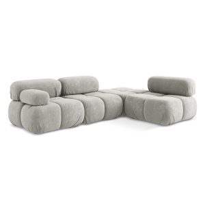 LaMiaSofa hoekbank rechts Sanremo – chenille stof – lichtgrijs – 285×1 LaMiaSofa hoekbank rechts Sanremo – chenille stof – lichtgrijs – 285×1