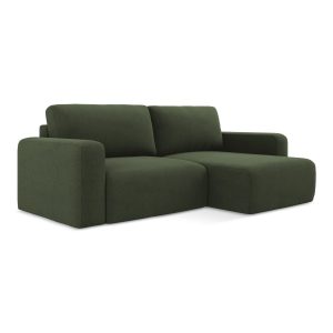 LaMiaSofa hoekbank rechts Ostia – textuurstof – olijf – 244x149x79