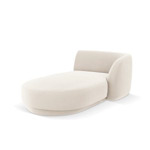 Micadoni rechter chaise longue Miley flueel, lichtbeige – 156x90x70cm Micadoni rechter chaise longue Miley flueel, lichtbeige – 156x90x70cm