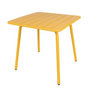 MaximaVida metalen vierkante tuintafel Max 80 x 80 cm okergeel MaximaVida metalen vierkante tuintafel Max 80 x 80 cm okergeel