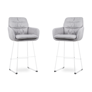 Nolon Nino-Mia Barkrukken Set van 2 – Grijs – Wit – 75 cm Nolon Nino-Mia Barkrukken Set van 2 – Grijs – Wit – 75 cm