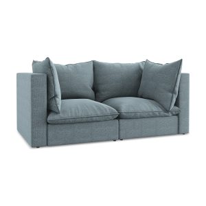 LaMiaSofa Tweezits modulaire bank Ravenna – bouclé – jeans – 180x90x77