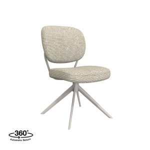 LABEL51 Eetkamerstoel Geneva – Naturel/Taupe – Draaibaar – Set van 2 LABEL51 Eetkamerstoel Geneva – Naturel/Taupe – Draaibaar – Set van 2