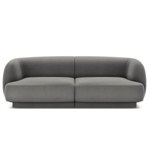 Micadoni Bank Miley 2-zits, flueel, lichtgrijs – 90x180x70cm Micadoni Bank Miley 2-zits, flueel, lichtgrijs – 90x180x70cm